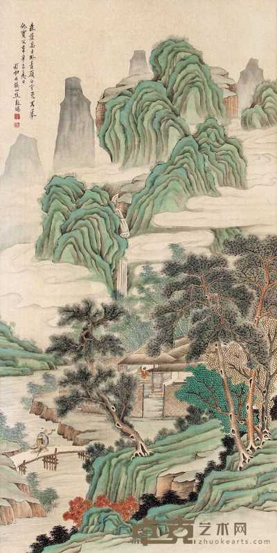 彭暘 辛未(1931年)作 山水 立轴 106×53cm